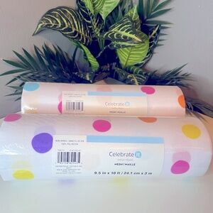 Multicolor polka dot Mesh,Arts & Crafts,table decor, Celebrate It,Easter Wreaths